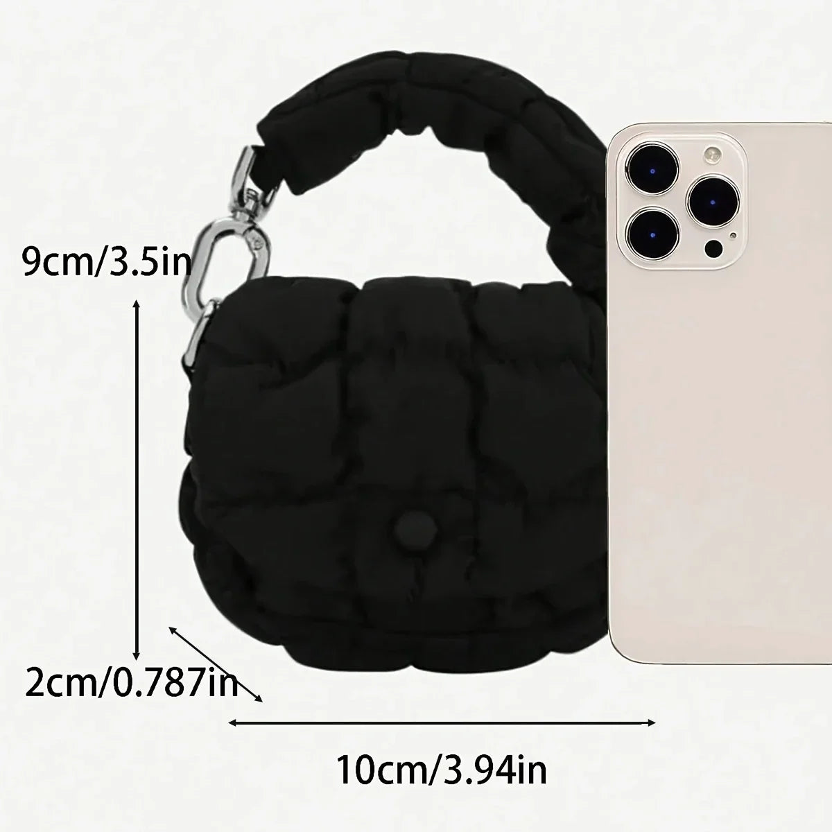 Black Nylon Mini Cloud Waist Pack with Coin Purse