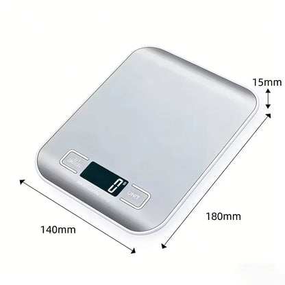 Digital Kitchen Scale Stainless Steel LED Display