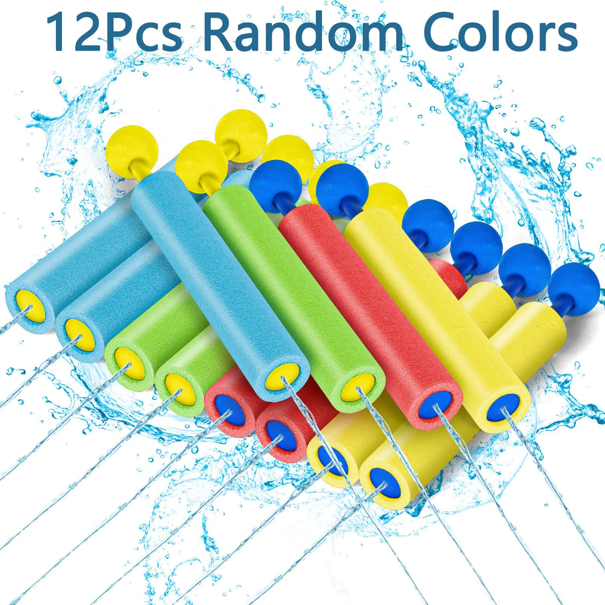 10 Packs Foam Water Guns for Kids Outdoor Fun
