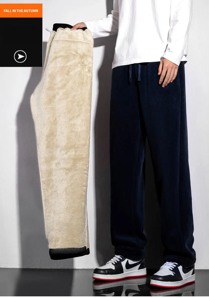 Unisex Winter Fleece Liner Drawstring Sweatpants