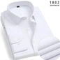Men's Striped Long-Sleeved Shirt Comfortable Cotton Blend