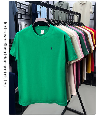 Cotton Men's Short Sleeve T-Shirt Casual Round Neck