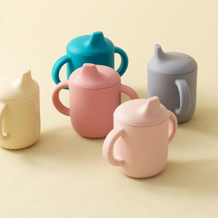Silicone Baby Feeding Cup with Handle 180ml