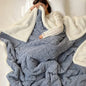 Soft Woolen Blanket, 100% Polyester, Striped Design