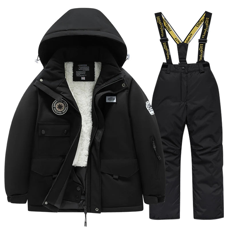 Winter Skiing Suit for Boys and Girls, Waterproof Polyester