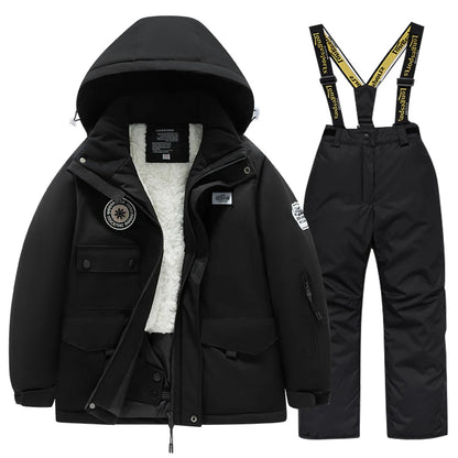Winter Skiing Suit for Boys and Girls, Waterproof Polyester