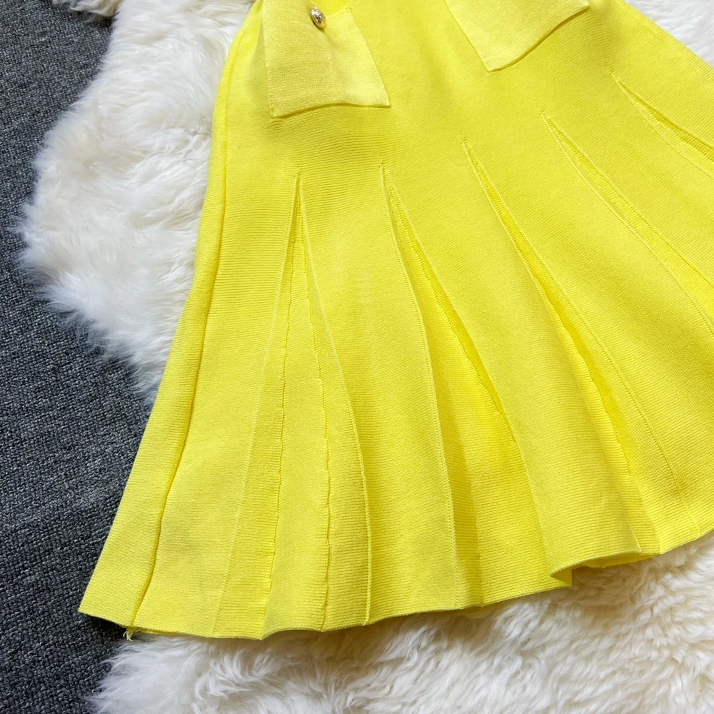 Pleated A-Line Summer Dress for Women