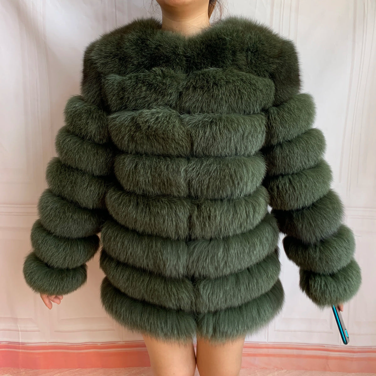 4in1 Real Fox Fur Coat for Women