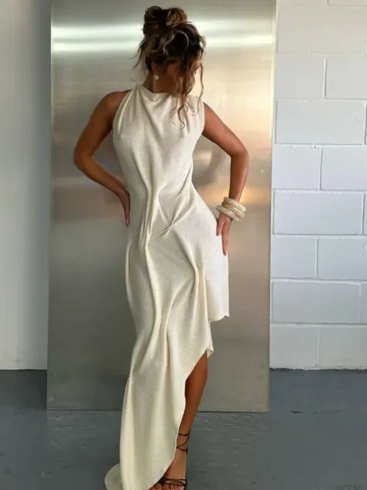 Romantic Soft Halter Maxi Dress for Women