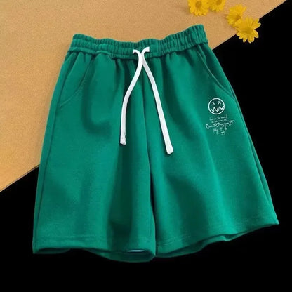 M-8XL Cotton Polyester Casual Wide Leg Shorts for Men