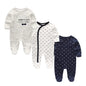Kiddiezoom Unisex Cartoon Long Sleeve Romper 100% Cotton