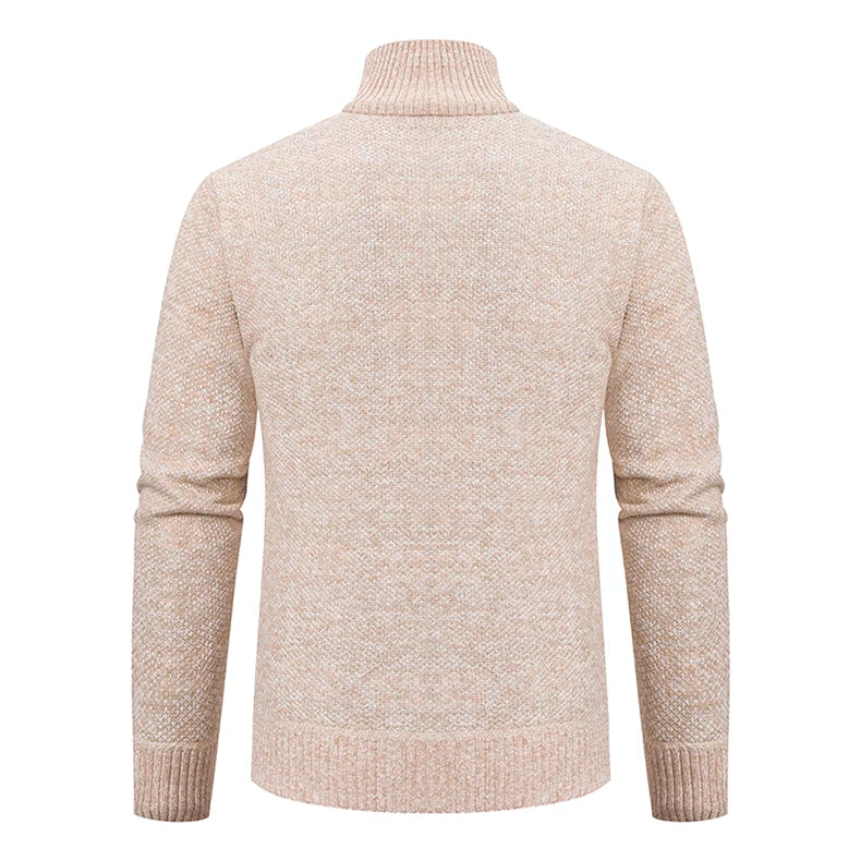 Men's Fleece Zipper Cardigan Casual Sports Coat
