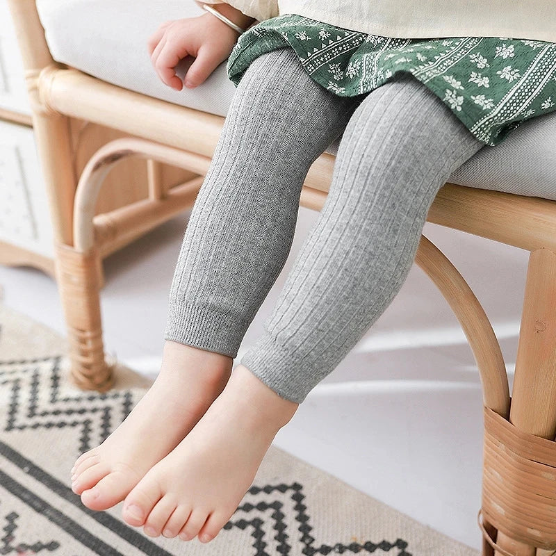 Cotton Stretch Baby Leggings with Side Stripe