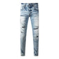 Men's Retro Wash Low Rise Elastic Skinny Denim Jeans