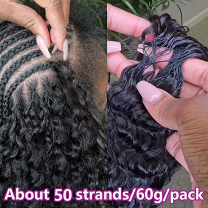 Burmese Curly Human Hair Feather Crochet Extensions