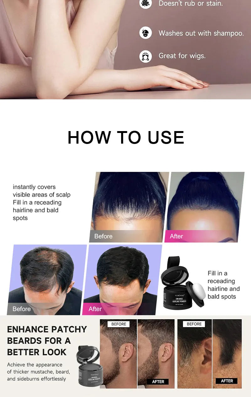 Hairline Powder for Thinning Hair - Long-Lasting Concealer