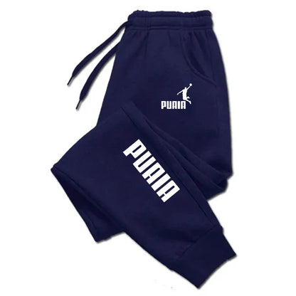 PUAIA Men's Loose Fit Jogging Trousers Polyester
