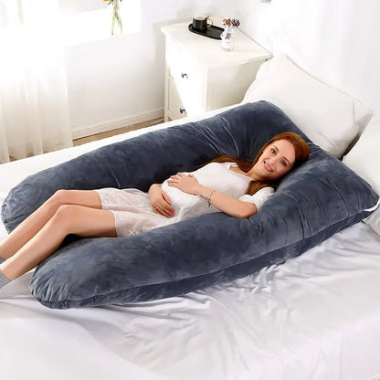 Full Body Pregnancy Pillow 130x70cm Polyester Fiber