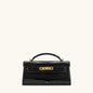 Crocodile Embossed Shoulder Bag in Pu Leather