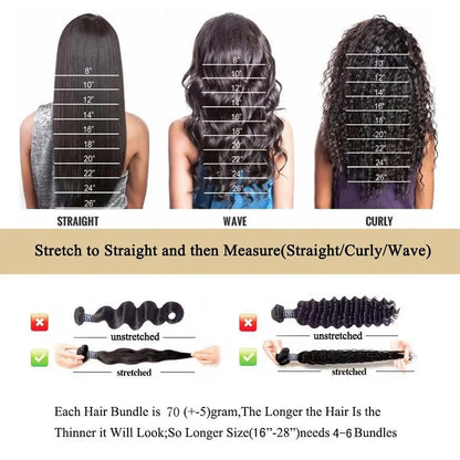 Brazilian Virgin Hair Straight Bundles Natural Black 26 28 30 Inch