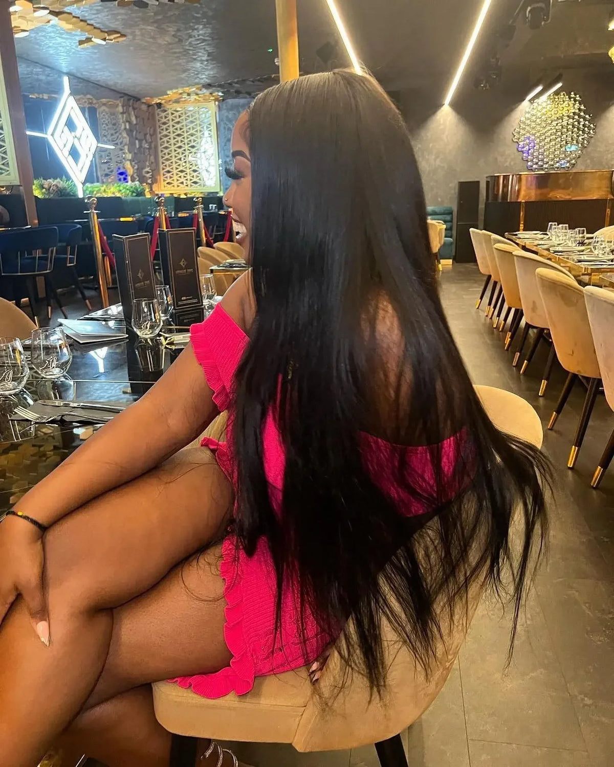 40 Inch Bone Straight Human Hair Wig Brazilian Lace Front Wig