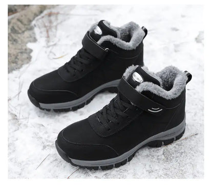 Men's Winter Ankle Snow Boots with Plush Lining