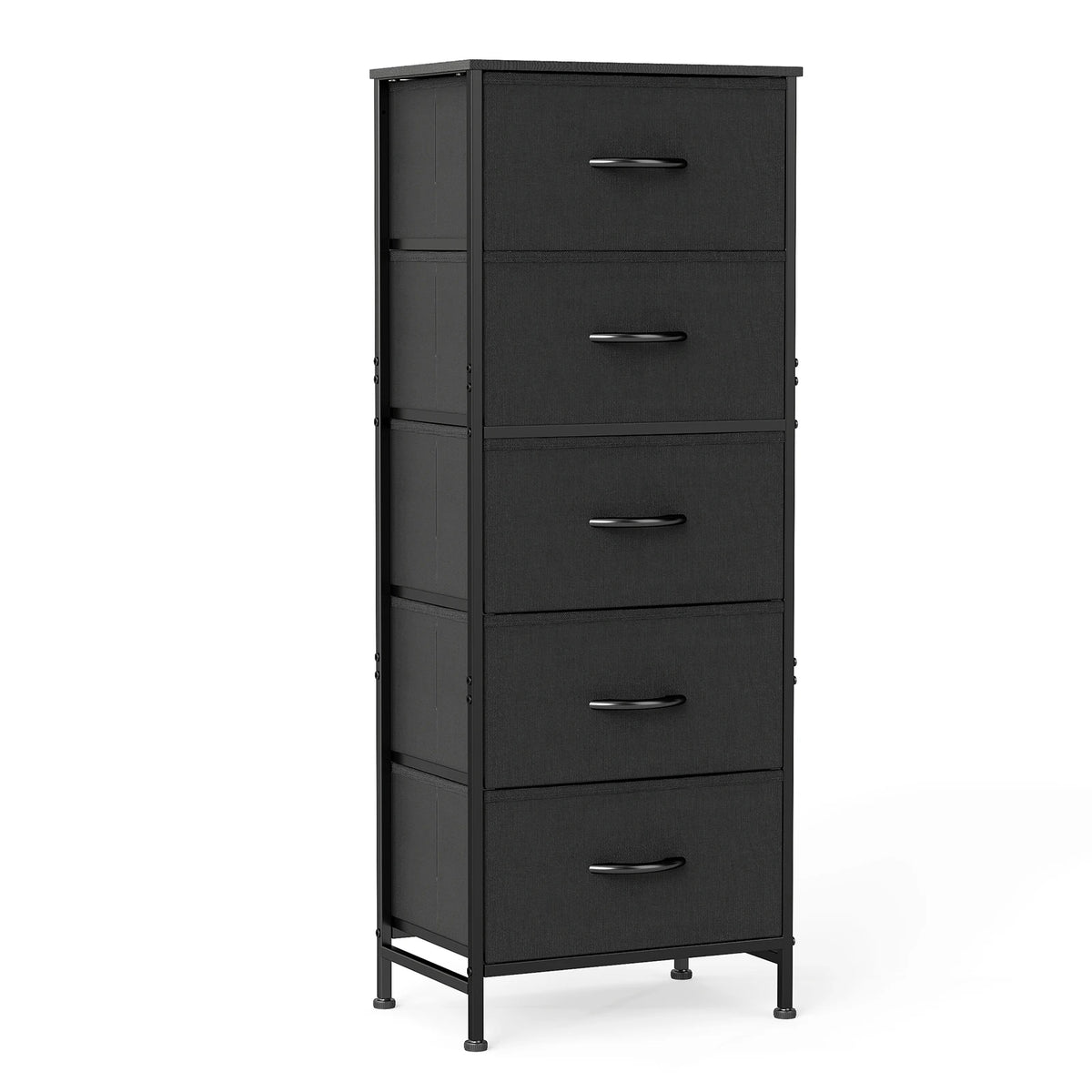 JHK 48 Inch Modern Dresser with 5 Fabric Drawers