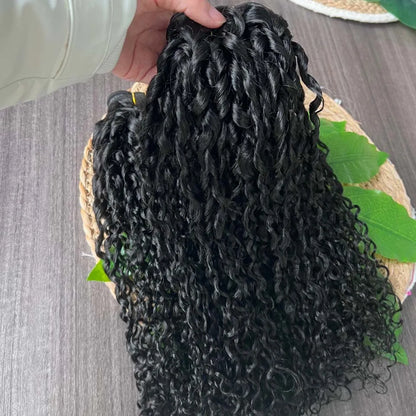 Brazilian Curly Human Hair Bundles Natural Color