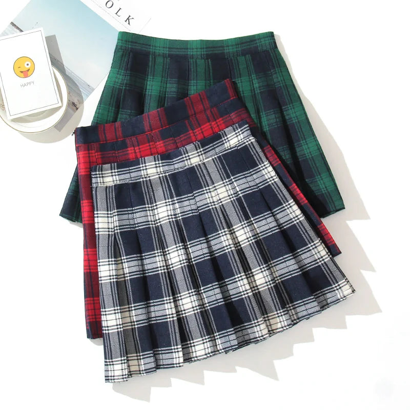Plaid A-Line Mini Skirt for Women