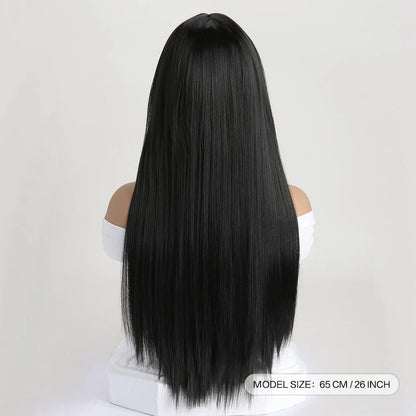 26 Inch Long Straight Synthetic Wig for Women