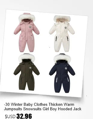 Winter Down Jacket for Boys and Girls Thicken Snowsuit