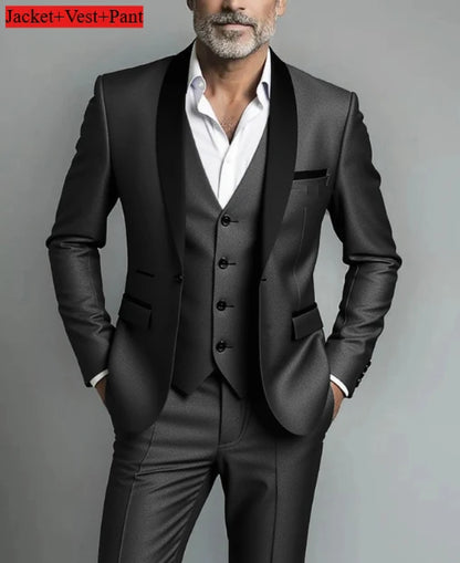 Men Slim Fit Tuxedo Suit for Weddings and Parties
