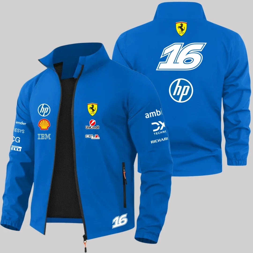 Ferrari Windproof Jacket for Men, Casual Polyester Outerwear