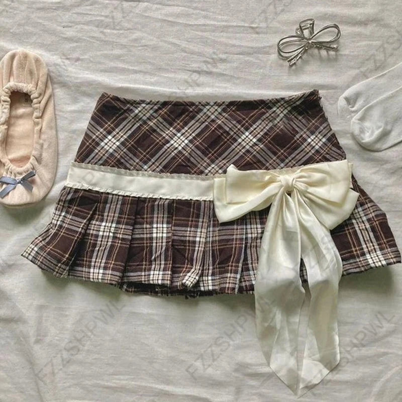 Pink Polka Dot Mini Skirt for Women