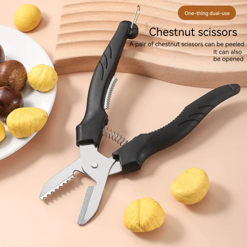 Stainless Steel Chestnut Peeler and Scissors Tool