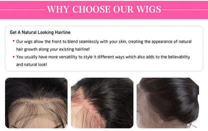 Bob Straight Lace Front Wig 16 Inch Human Hair