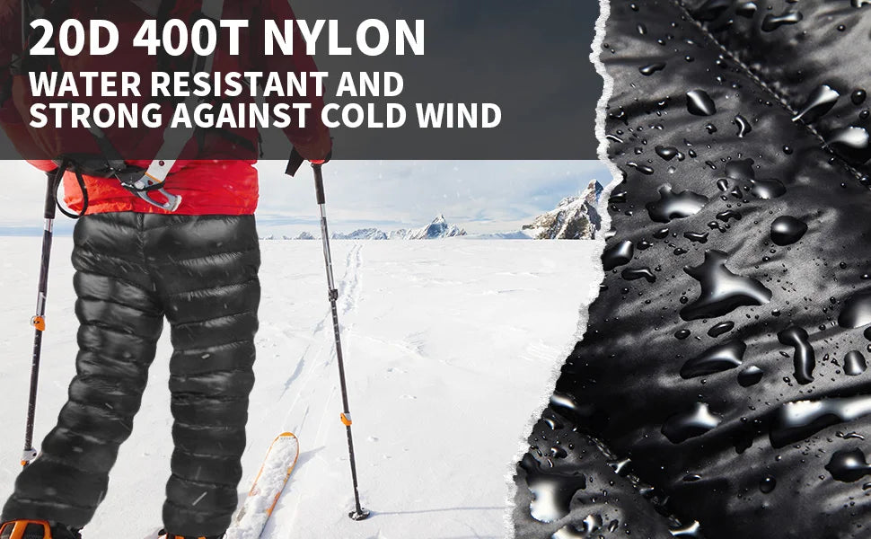 Mapleaf Ultralight Down Pants Waterproof Windproof Ski Trousers