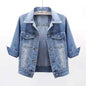 Women Cotton Denim Jacket Casual Spring Autumn Coat