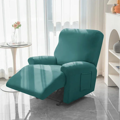Soft Polyester Recliner Sofa Cover Solid Color