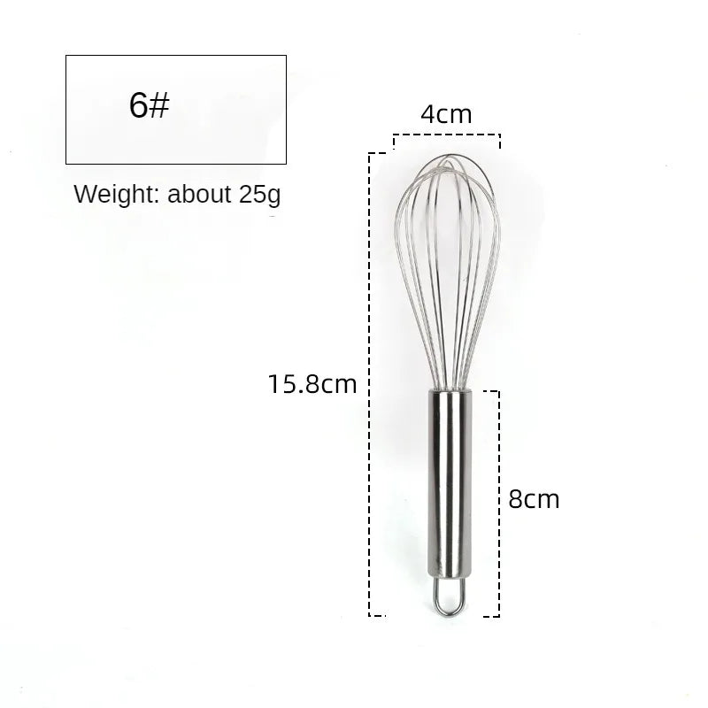 Stainless Steel Egg Stirring Balloon Whisk 6-12 Inch