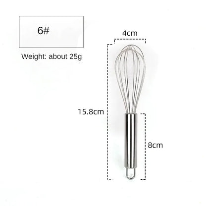 Stainless Steel Egg Stirring Balloon Whisk 6-12 Inch