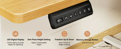 JHK Electric Height Adjustable Standing Desk 40x24 Inch