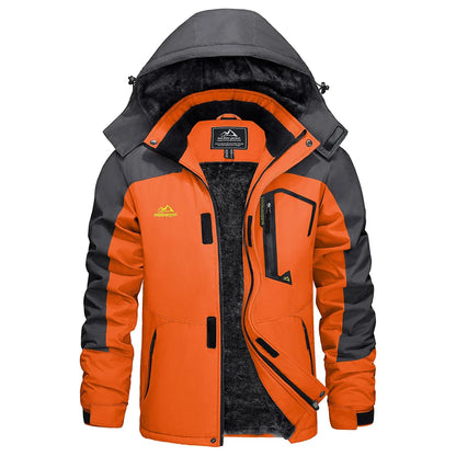 Men's Waterproof Fleece Ski Jacket Parka