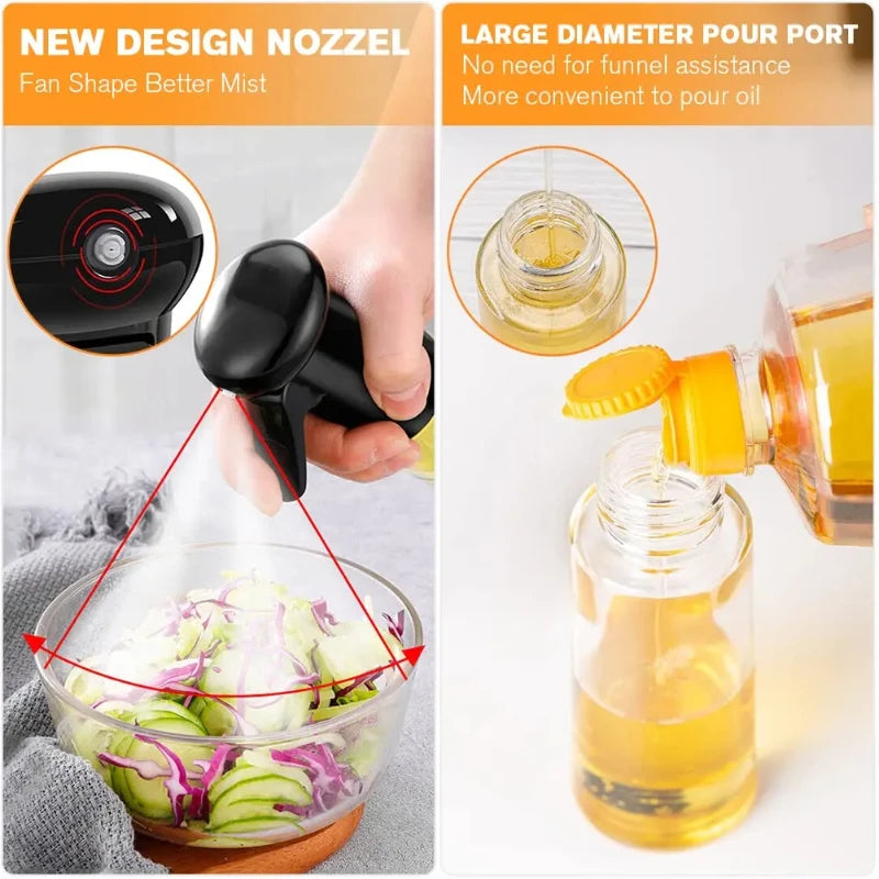Oil Spray Bottle for Cooking Kitchen Plastic 200ml 300ml 500ml