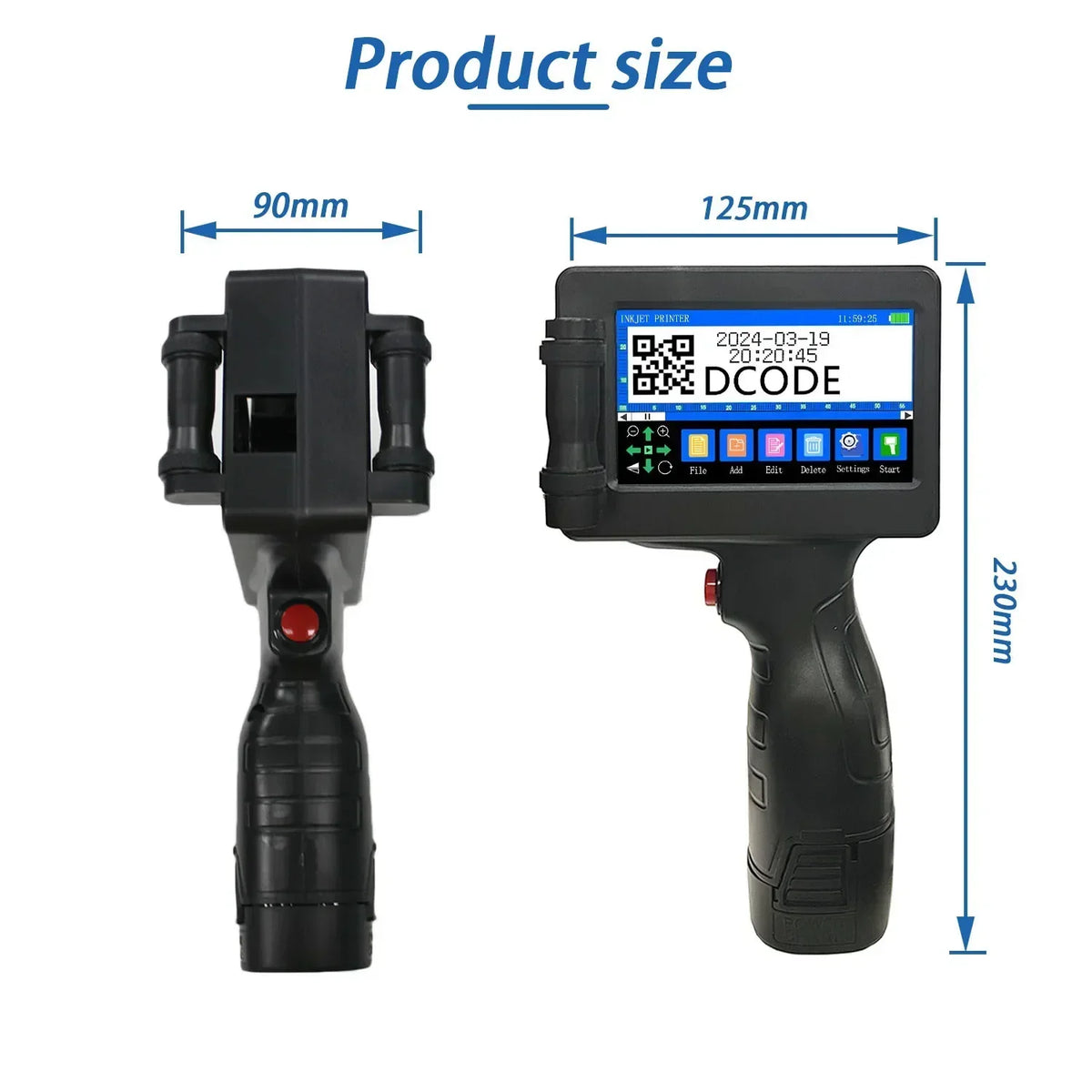 DCODE 1755PLUS Handheld Inkjet Printer