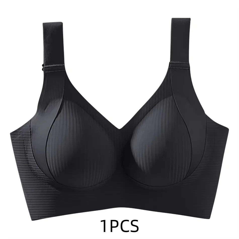 Women's Seamless Wire-Free Bra, Thin Style, Large Size