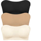 Women's Strapless Push Up Bra Removable Padded Seamless