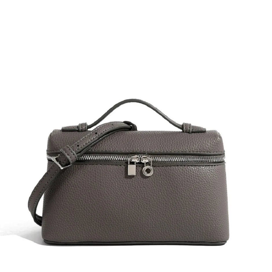Lychee Grain Patent Leather Shoulder Bag for Women