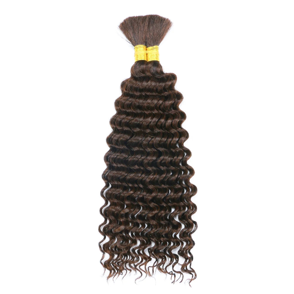 Deep Wave Bulk Human Hair 100g for Braiding