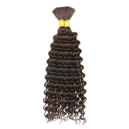 Deep Wave Bulk Human Hair 100g for Braiding